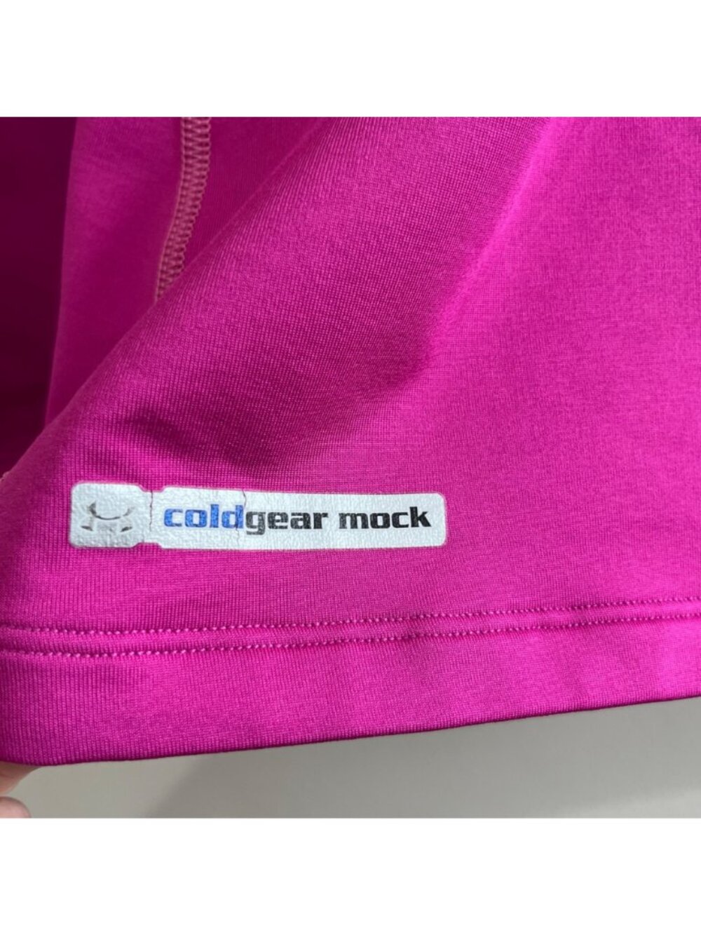Under Armour Coldgear Mock Neck Fitted Compression Shirt Womens S Pink - Picture 4 of 8